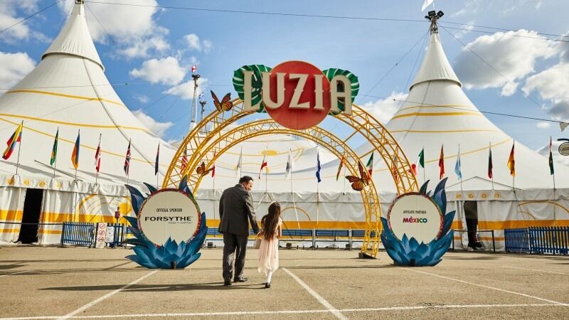 The LUZIA arch and Big Top entrance at Concord Pacific Place